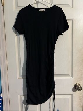 RUCHED MINI DRESS
Live To Be Spoiled black bodycon dress